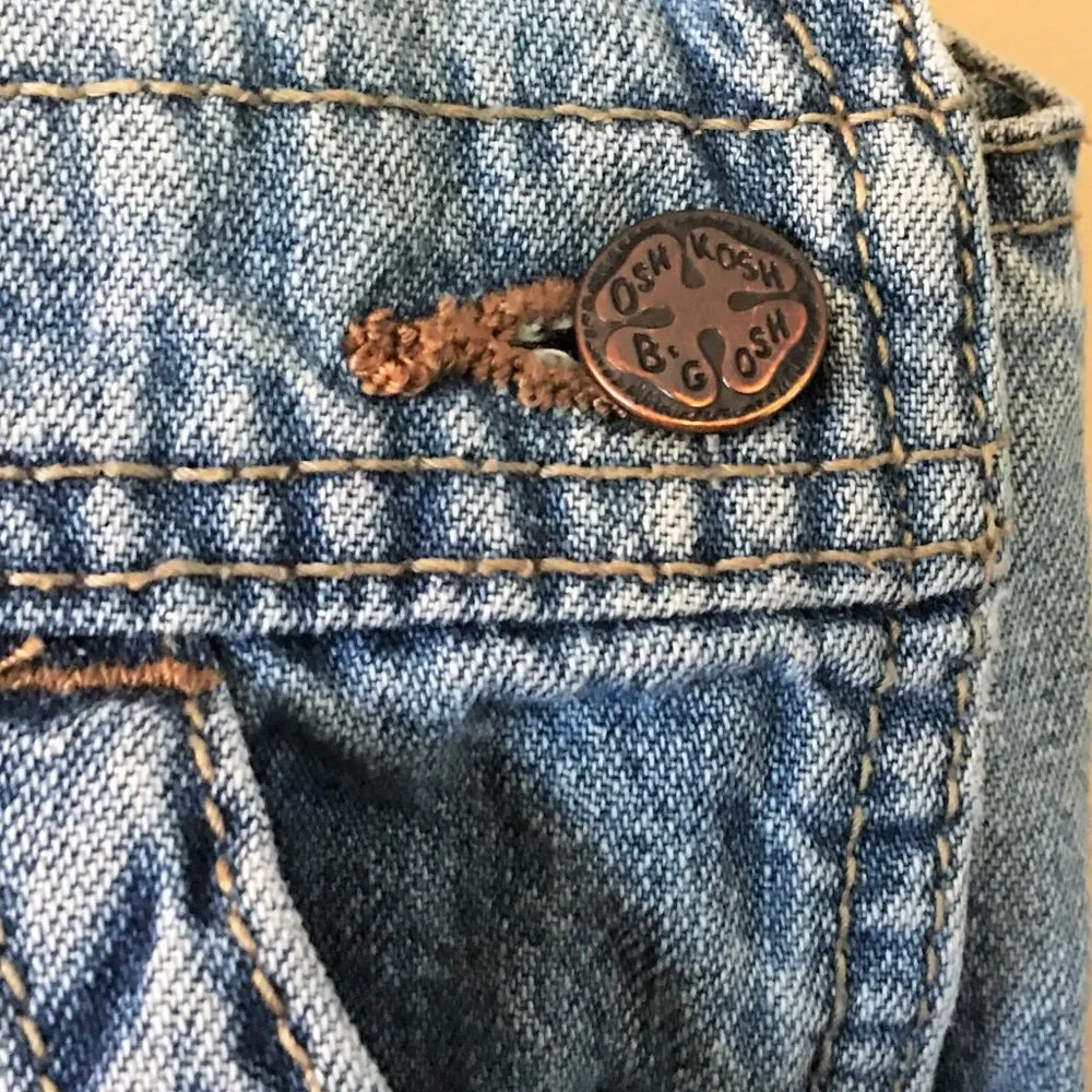 OSHKOSH Felt Logo Denim Overalls | 18M